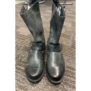 Frye Womens Ankle Boots Veronica Short Distressed Black Size 6 New With Tags